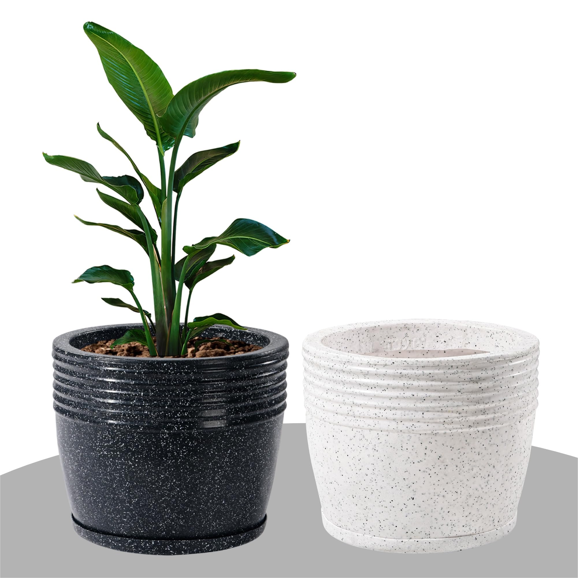 Big Size Flower Pots - 2 Pack, German Polymer -1 Big Size Flower Pots - 2 Pack, German Polymer -1