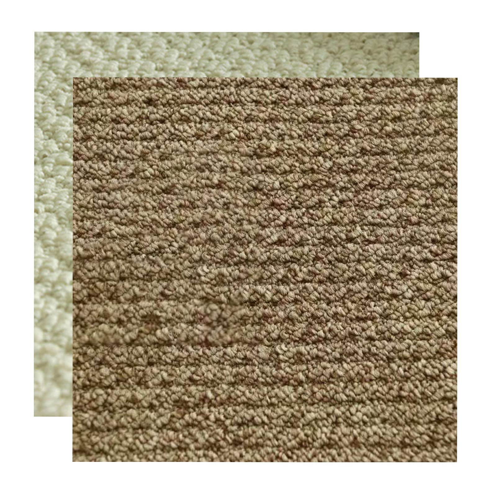 IBOWZ Moquette agugliata Piastrella per Moquette autoadesiva 20"X20", Spessore 0,27", Antiscivolo, tappetini Staccabili e attaccabili, Facile da installare, per Pavimenti in Legno 18 Pezzi
