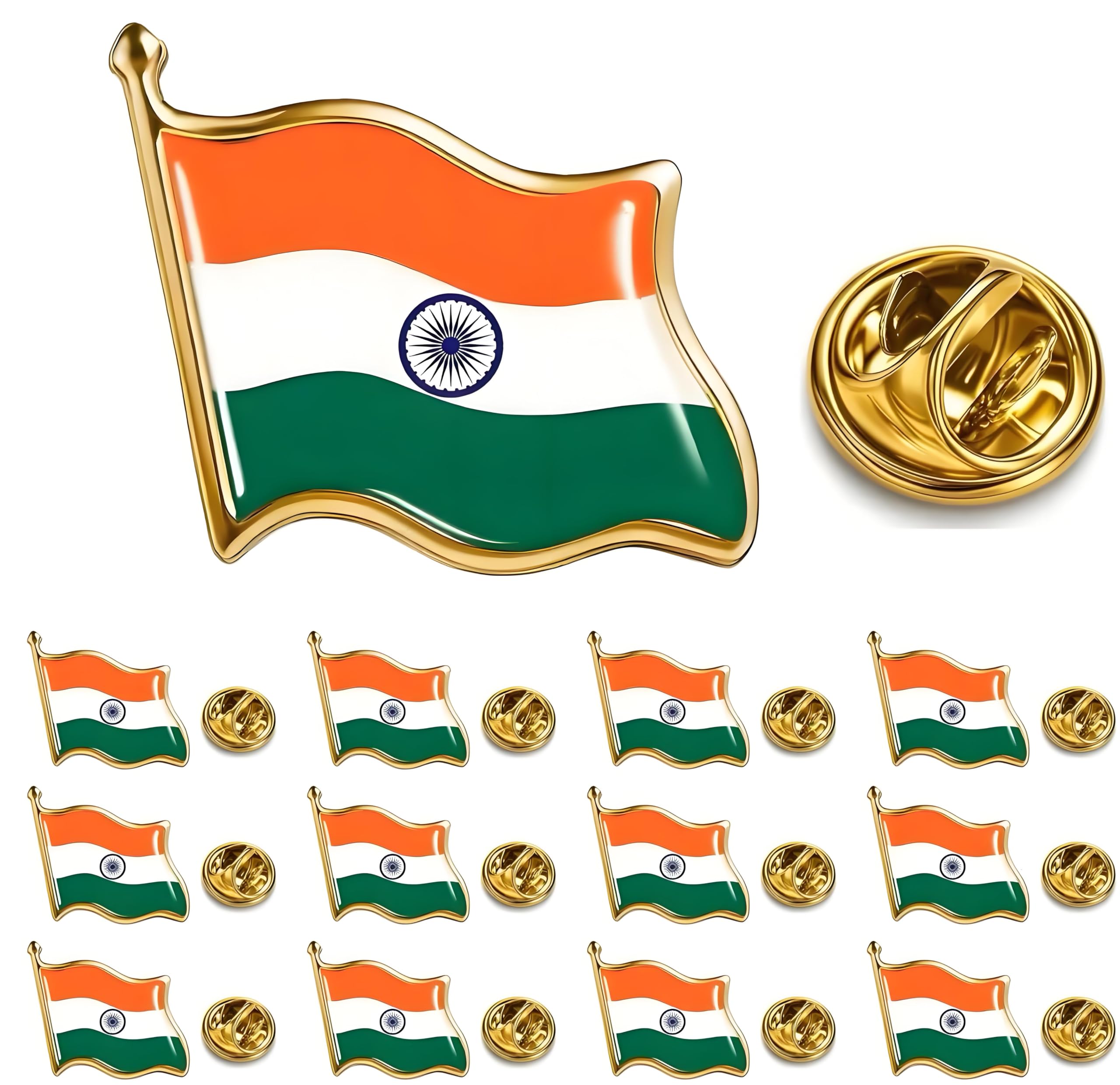 12/25/50pcs India Flag lapel pin Indian flag pins bulk