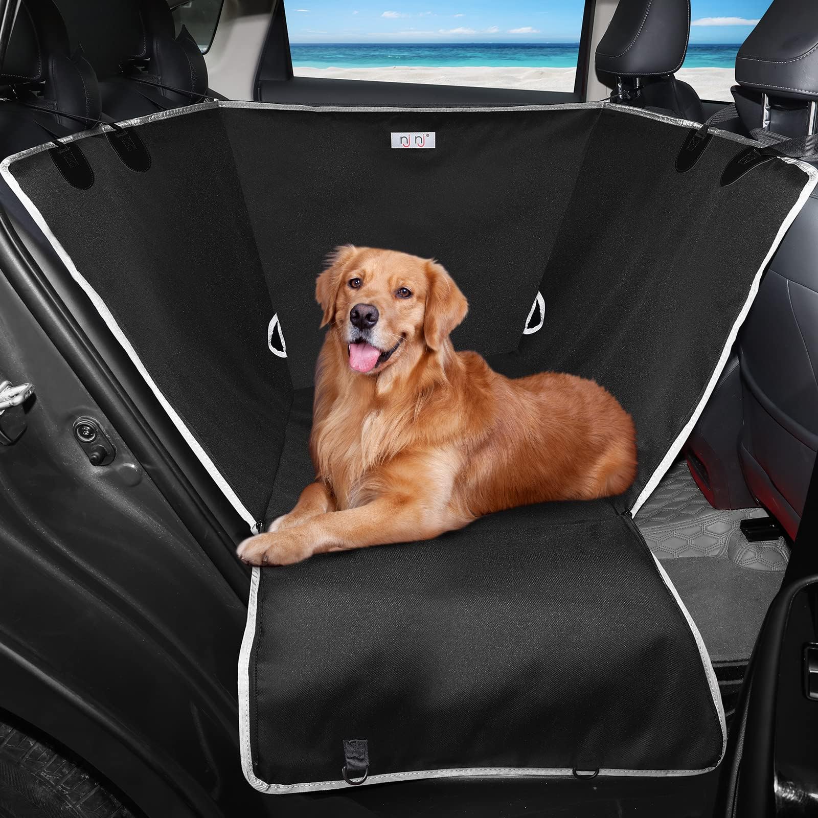 SZPXXX Car dog seat cover for Fiat Fiorino Qubo 2008-2016, 2026New Large Size, Dog Hammock Protection Premium Washable Pet Backseat Guard Side Flaps
