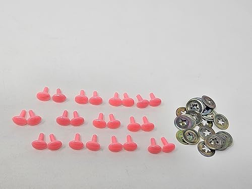 Miniatura 9 de Par de ojos o narices ovaladas de plástico de 0.315 pulgadas de Zim para muñecas o marionetas Amigurumi (12 unidades) (azul)