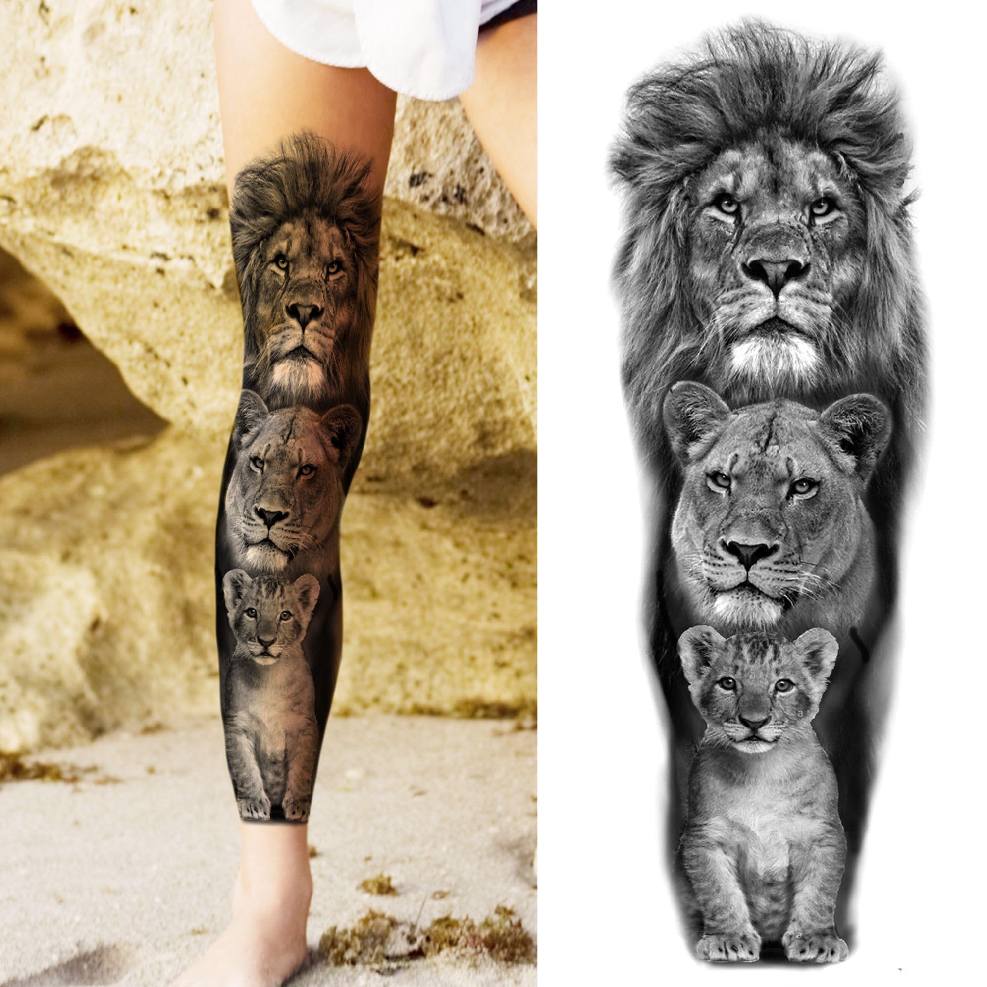 lion-leg-piece-tattoo