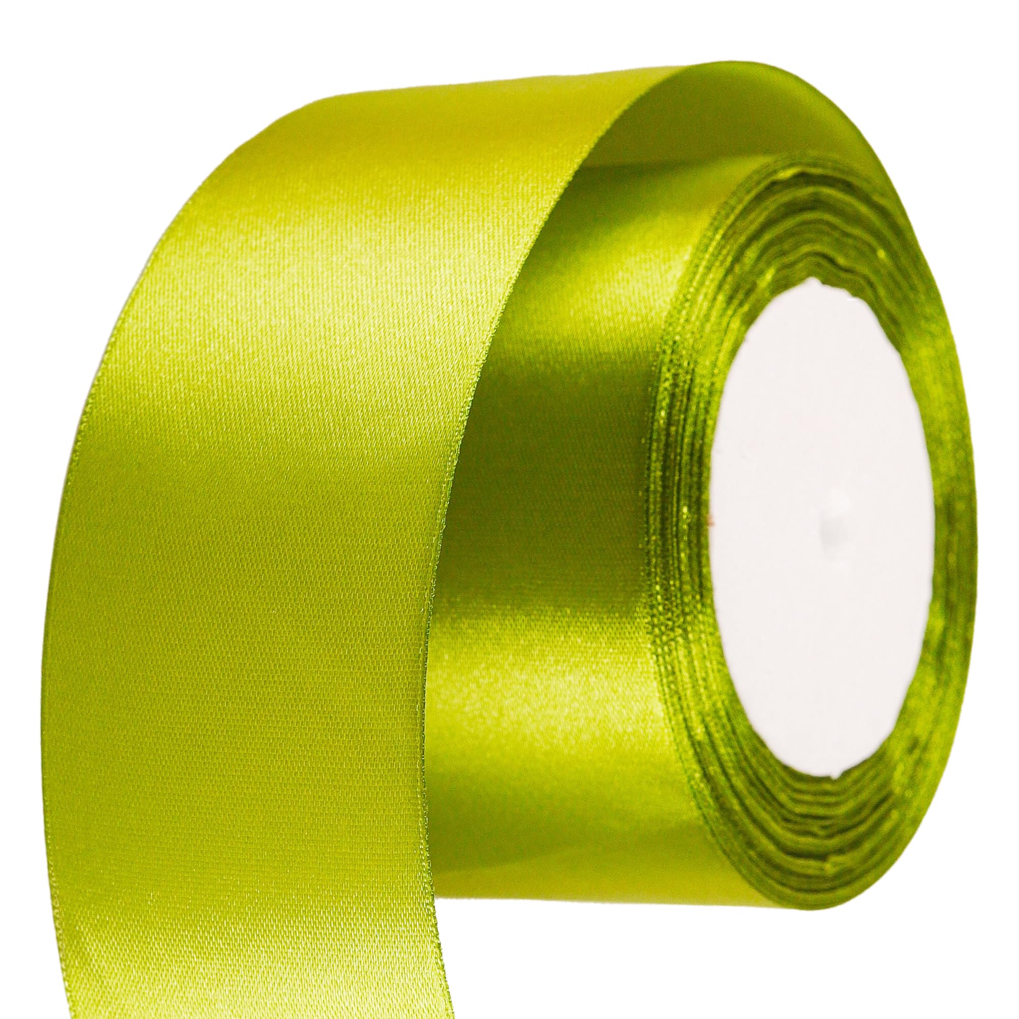 50mm Wide White Ribbon Thick Wedding Car Ribbon 22m, 2 inch Thick White Satin Ribbon for Gift Wrapping Wedding Car Christmas Birthday Cake Hair Bow Florist Bouquet Crafts Decorations — view 130