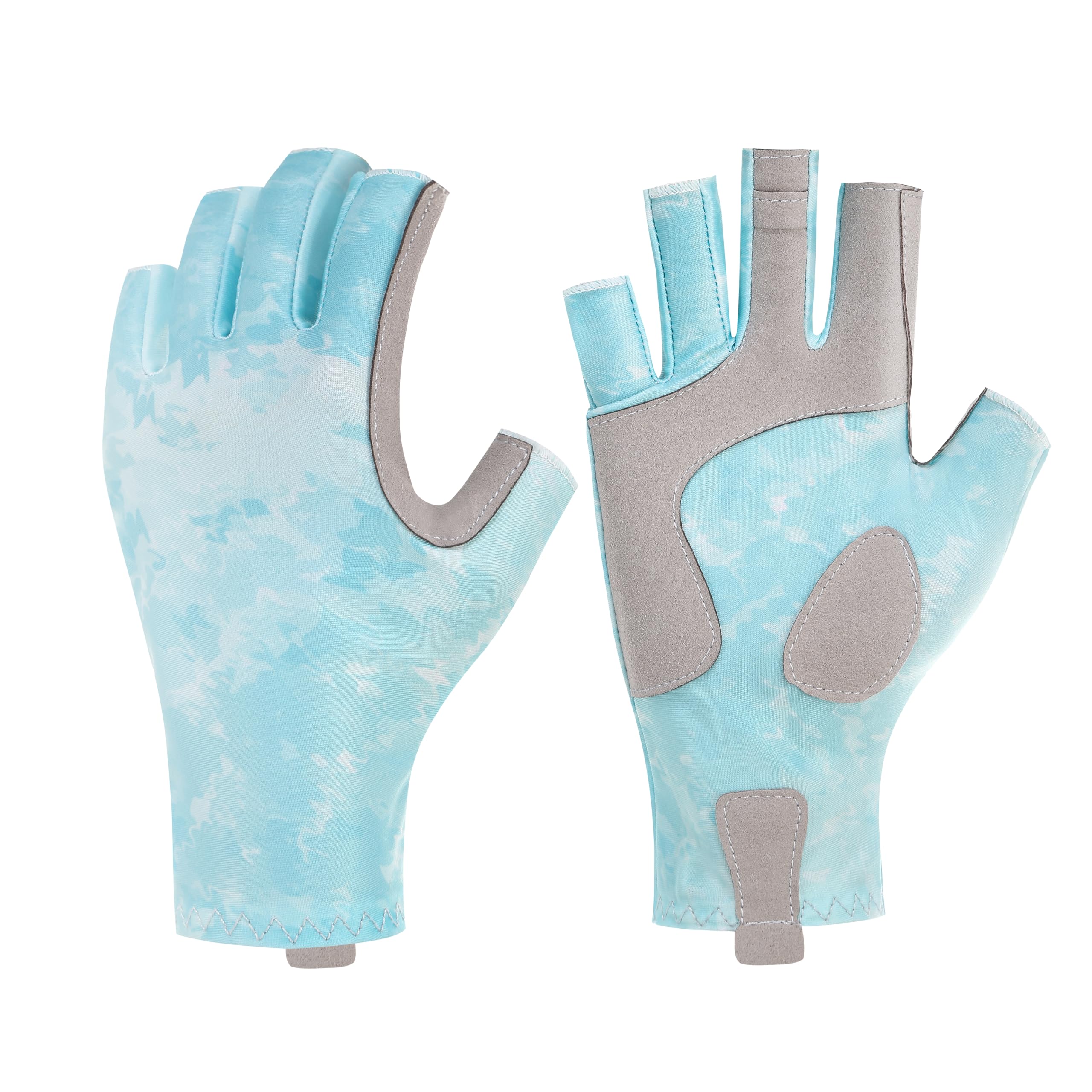 Guantes de pesca para mujer UPF 50+, protección solar UV, guantes antideslizantes sin dedos para kayak, remo, senderismo, vela, remo, conducción, canoa
