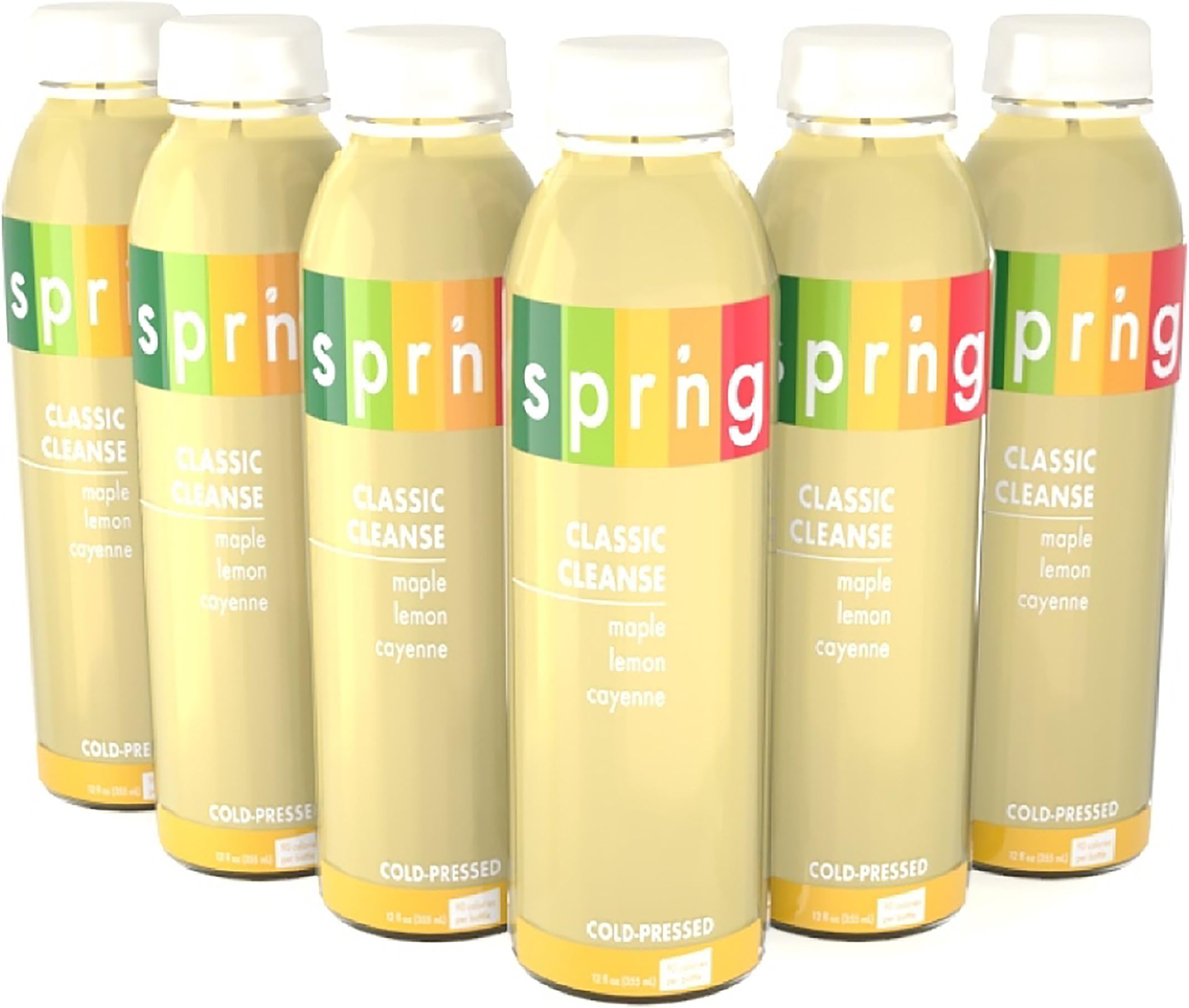 Classic Cleanse by SPRNG Premium Juices, Master Cleanse, Cold-Pressed Maple Lemonade Cayenne Cleanse, Juice Detox, 12 Fl oz bottles (Pack of Six)
