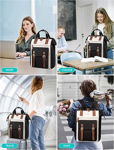 Miniatura 6 de LOVEVOOK Mochila para laptop de 18 pulgadas para mujer, mochila de viaje extragrande, mochila para profesores, bolsas de trabajo de enfermera, bolsa