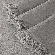TAOCOCO Couch Covers for Pets Heavy Duty Couch Covers for 3 Cushion Couch Sectional Sofa Covers Durable Furniture Covers for Dogs, Kids, Washable Sofa Slipcovers with Tassels (91''x134'' Light Gray)