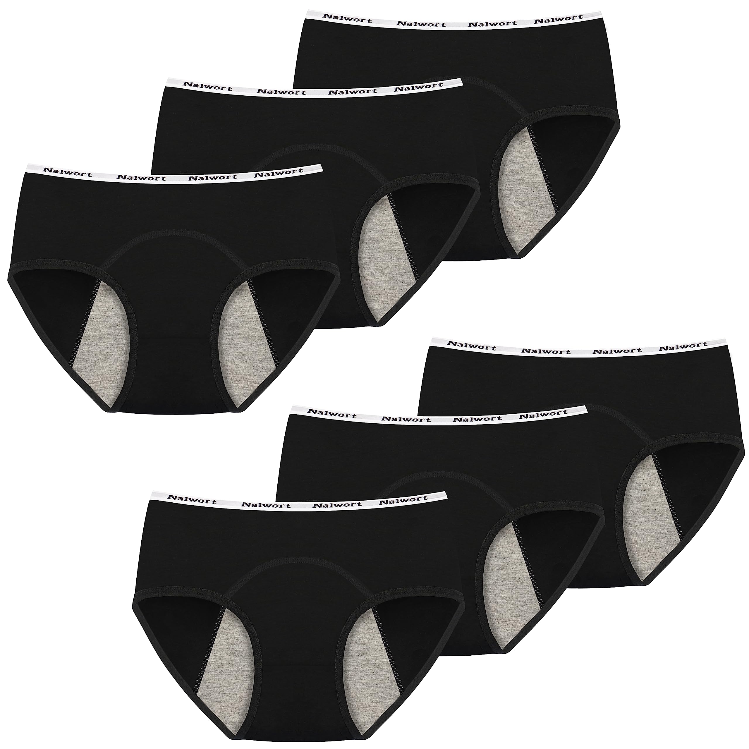 Nalwort Teen Girls Period Panties Cotton Leakproof Menstrual Underwear for First Period Starter