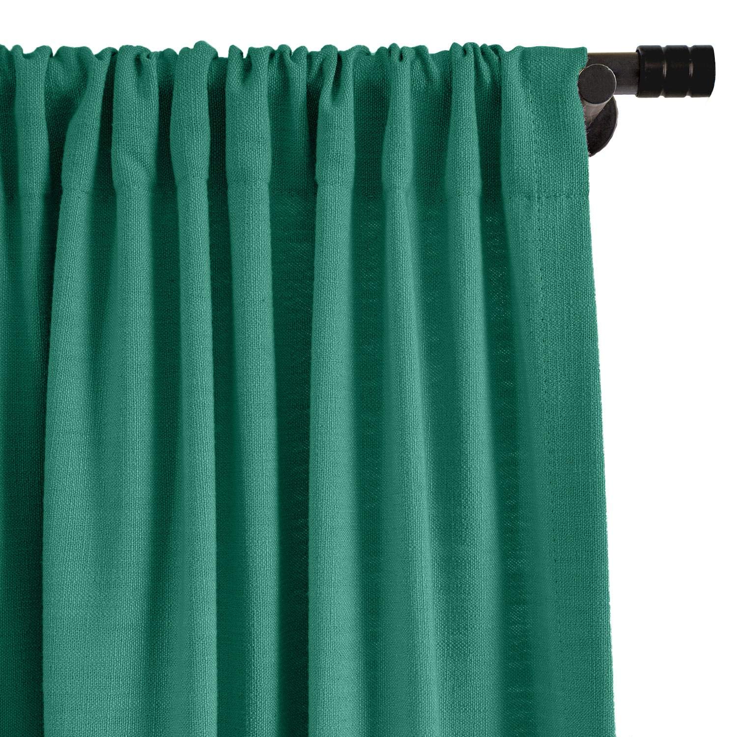 Rod ket ains do sypialni, 100 szer. x 96 l, mieszanka bawełny i lnu, zasłony zaciemniające do pokoju, tkanina teksturowana, idealna do salonu, design Greenlake, 1 panel
