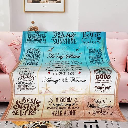 Miniatura 2 de Manta de regalo para hermana, ideas de regalos de cumpleaños para hermanas, regalos de cumpleaños para hermanas, regalo de mejor hermana para