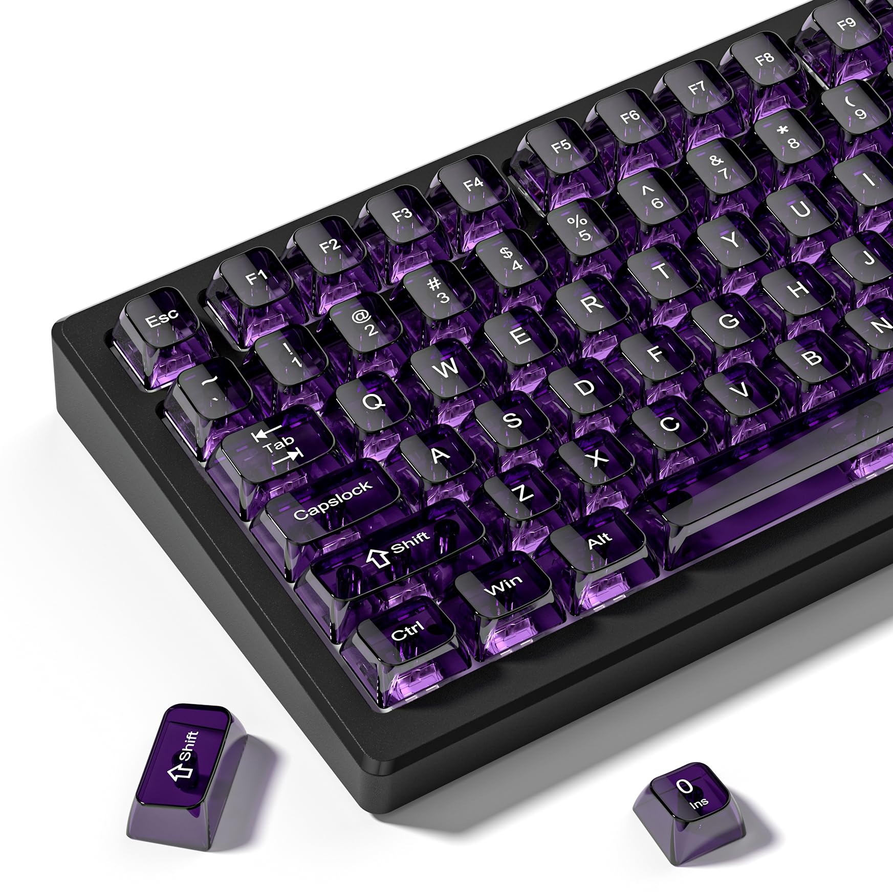 dagaladoo Clear keycaps Set,Translucent Keyboard keycaps,Jelly Key caps