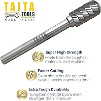 Vista 3 de Fresas de carburo con vástago de 14 de pulgada, brocas rotativas de doble corte de tungsteno SB-5, fresas de corte para accesorios Milwaukee, Dewalt