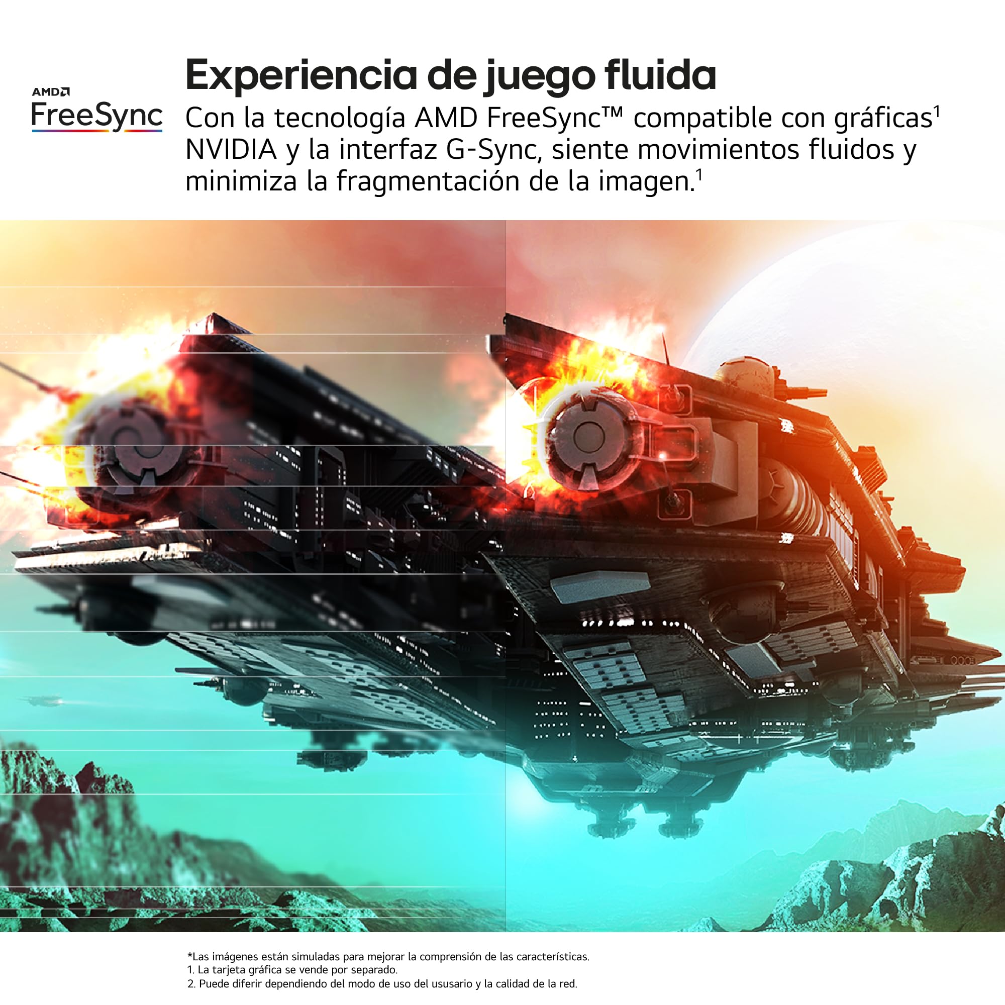 LG 32GS85Q-B - Monitor Gaming UltraGear, 31.5", IPS QHD (2560 x 1440), 16:9, 180 Hz, 1 ms GtG, HDR10, AMD FreeSync Premium, Altura e Inclinación Ajustables, Negro