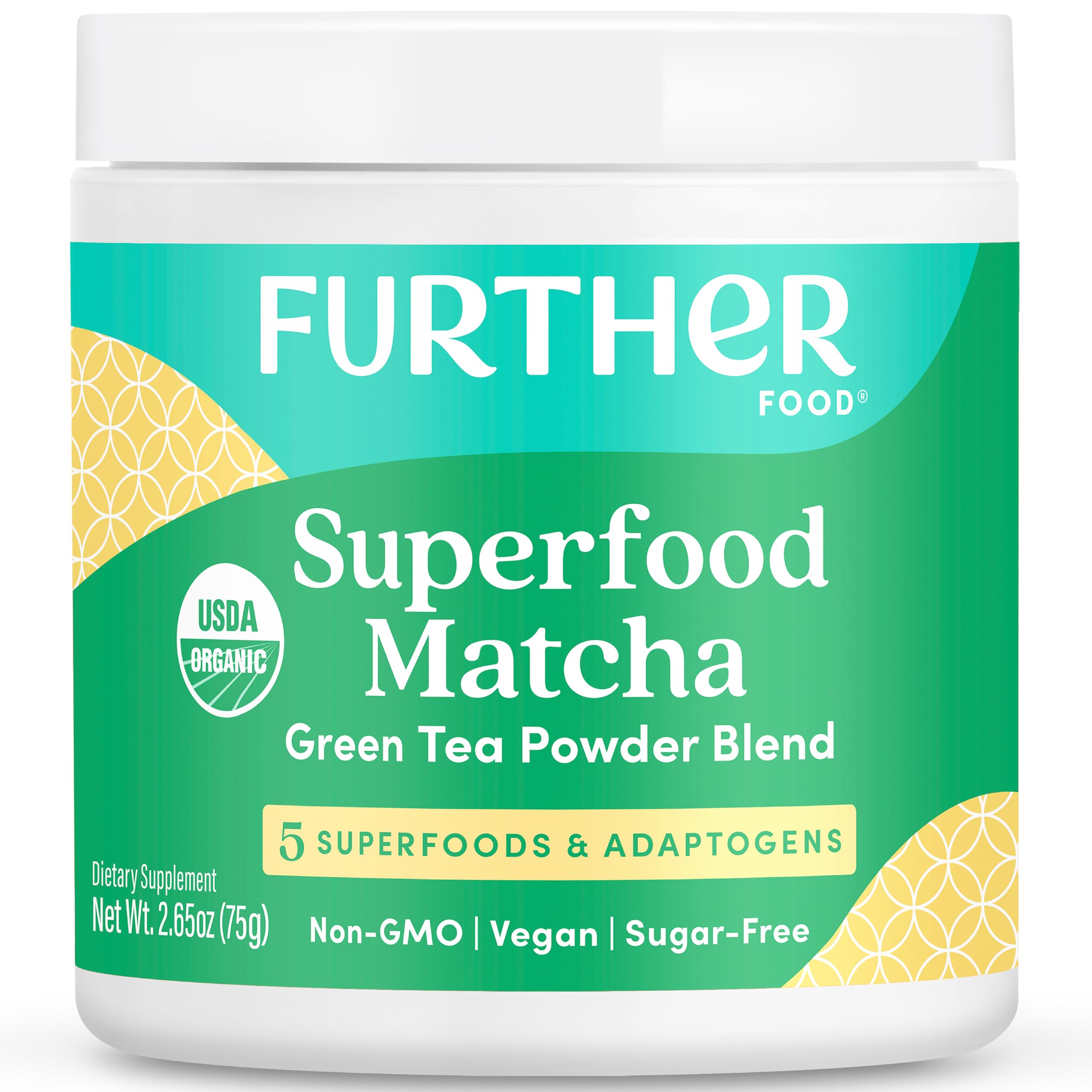 Further Food Premium Matcha Green Tea Powder USDA Organic Japanese Matcha Powder, Natural Energy + Focus + Boost Immune System, Antioxidant Plant-Based Detox Superfood (30 Servings)