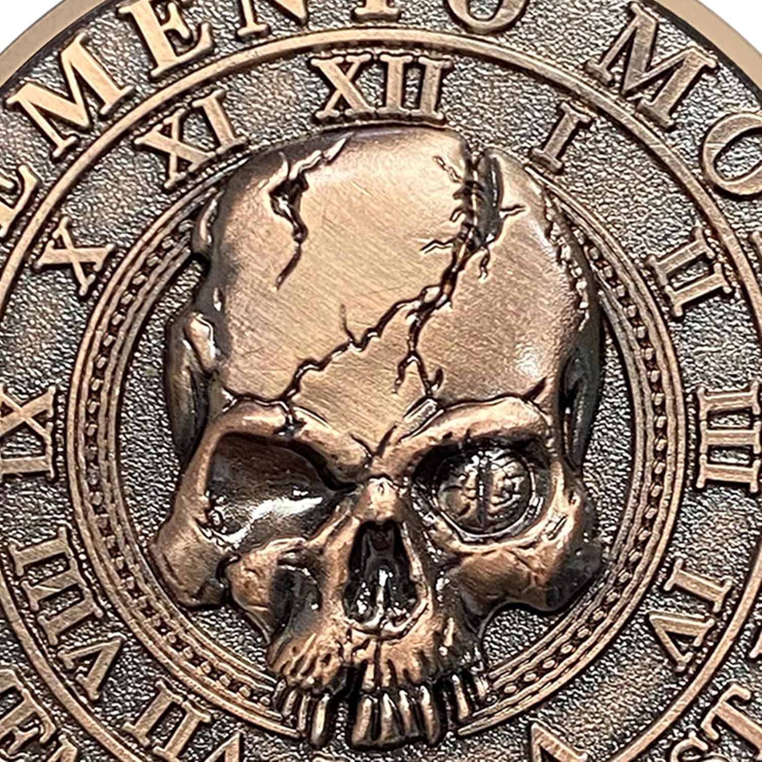 10pcs Memento Mori Coin Skull Challenge Coins EDC Stoic Reminder Token Inspirational Stoicism Gifts for Daily Practice