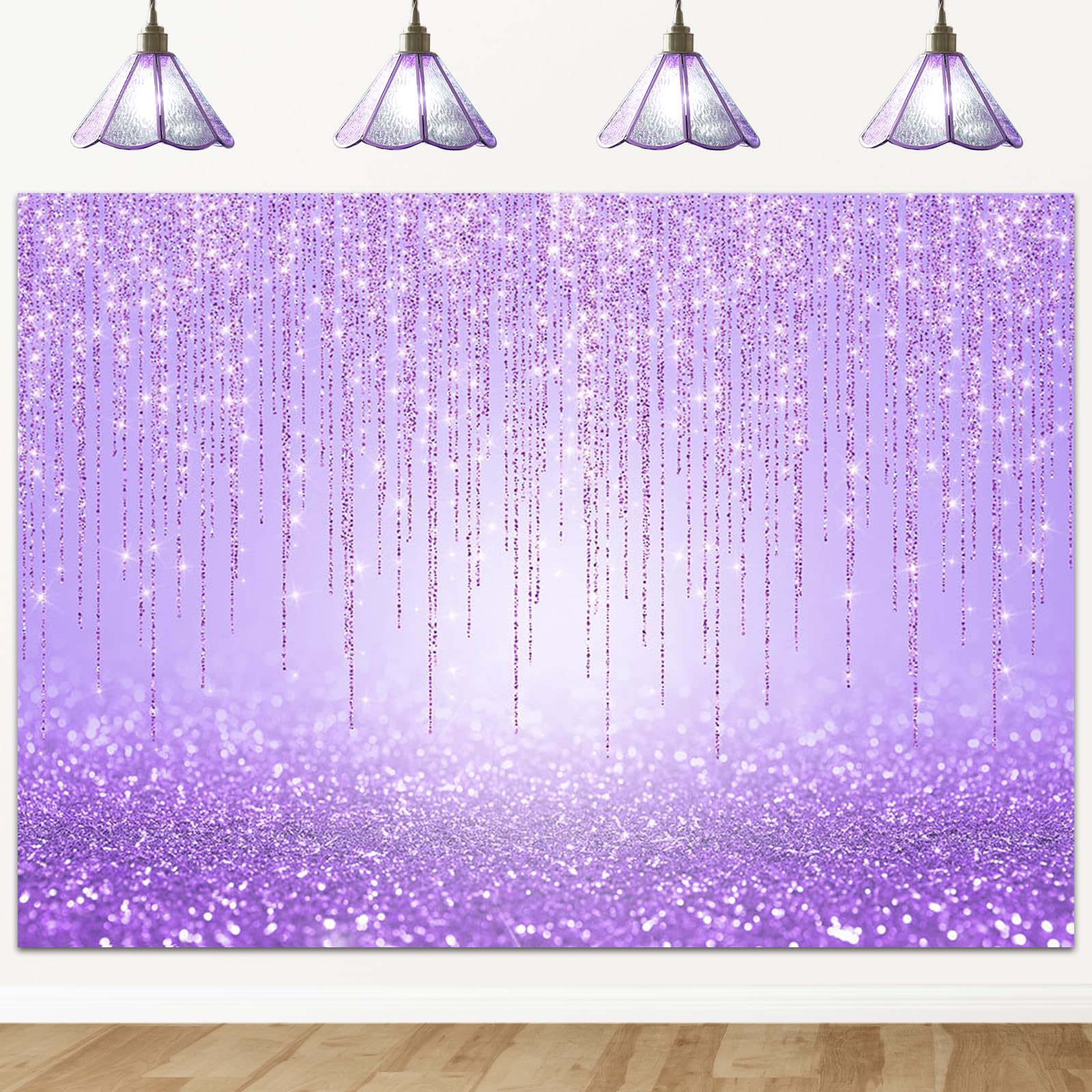 WR Telón De Fondo De Lunares De Luz Morada, Puntos De Purpurina De, image size:1600x1600