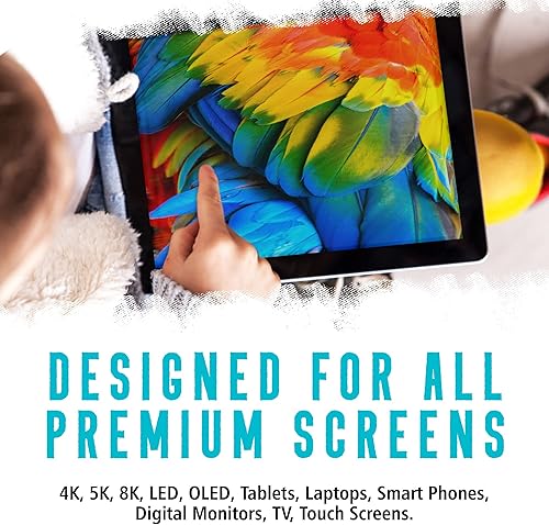 Miniatura 7 de Calyptus Kit de spray limpiador de pantalla  Botella rociadora de 16 onzas + (2X) Paño de limpieza de microfibra XL  Sin alcohol  Teléfono, laptop,