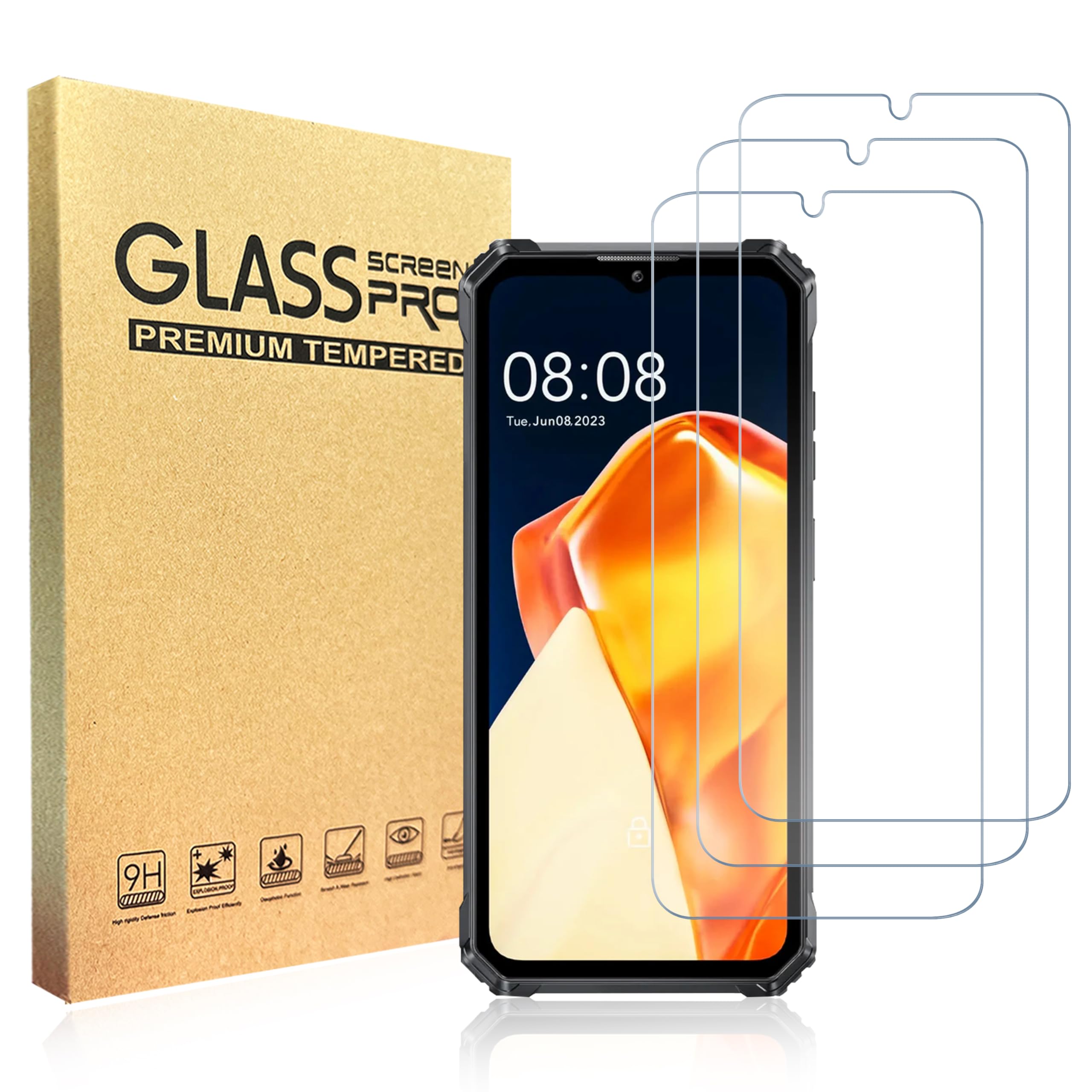 3 Pellicole In Vetro Temperato Hxeyraal Per Oukitel G1 – 0,33 Mm, Antigraffio, Oleofobico, 2.5D Arrotondato