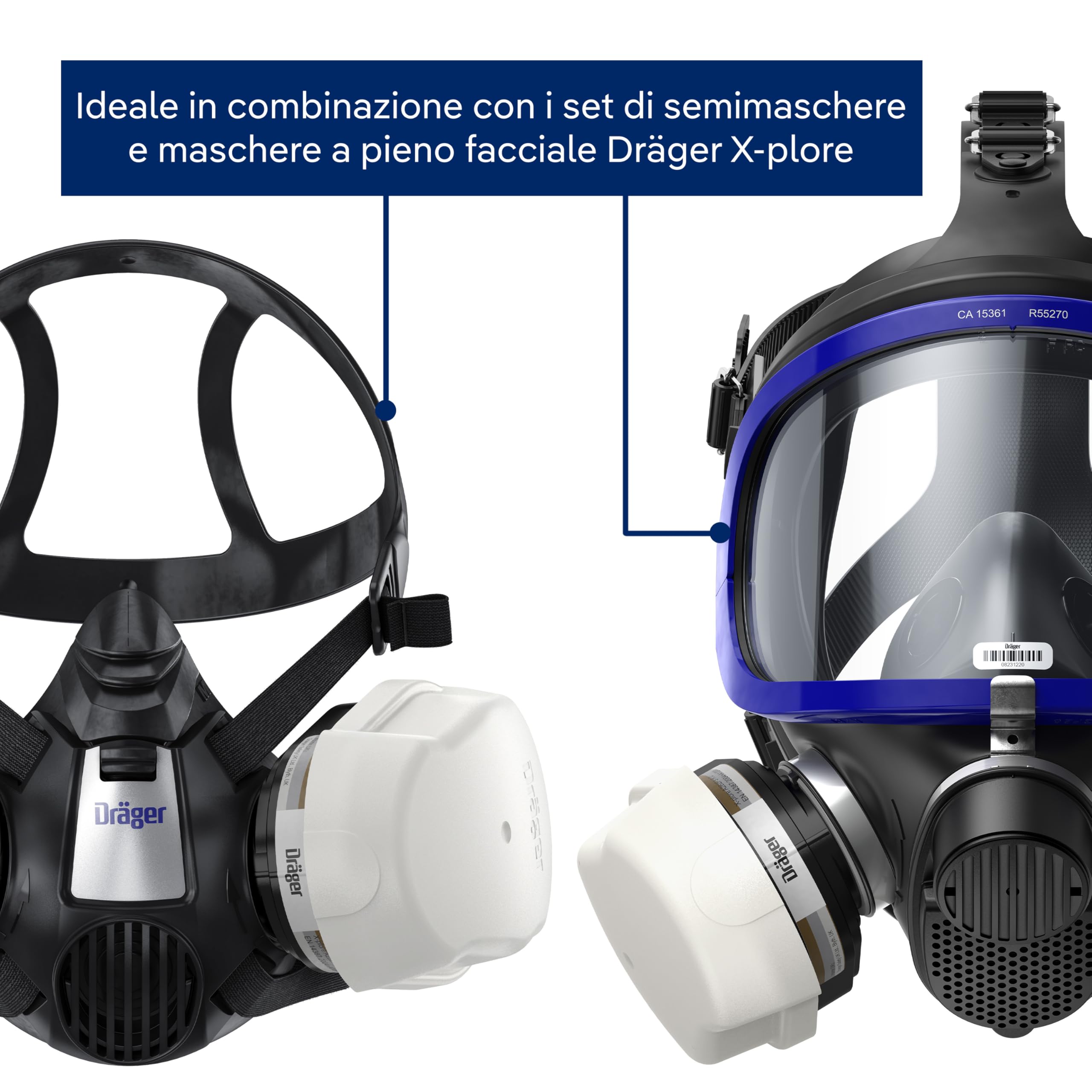 Dräger X-plore filtro a baionetta Paraspruzzi