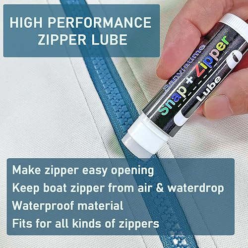 Miniatura 5 de Snap and Zipper Lubricant Zip Wax for Boat Care, Zipper Wax Lubricant Stick, Marine Snap Lube for Boating Accessories, Canvas & Outdoor Clothing