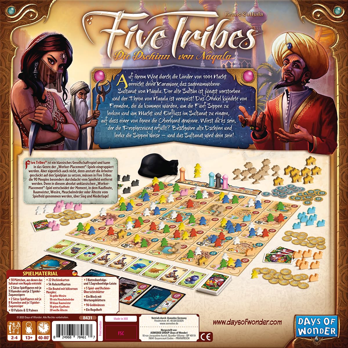 Days of Wonder 878461 - Five Tribes, gra planszowa