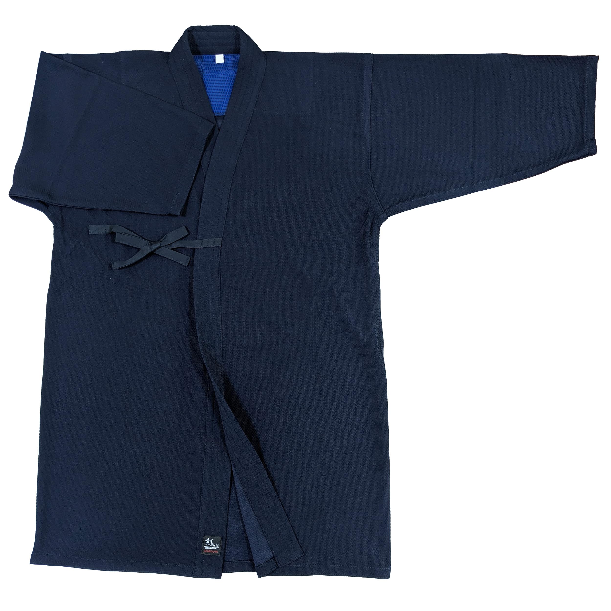 Amazon | 剣道屋 織刺調・紺ジャージ剣道着(上着) (0号) | 剣道屋 | 道着