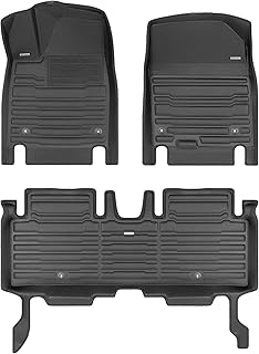 TuxMat - for Kia EV6 2022-2024 Models - Custom Car Mats - Maximum Coverage, All Weather, Laser Measured - This Full Set Includes 1st and 2nd Rows, Black