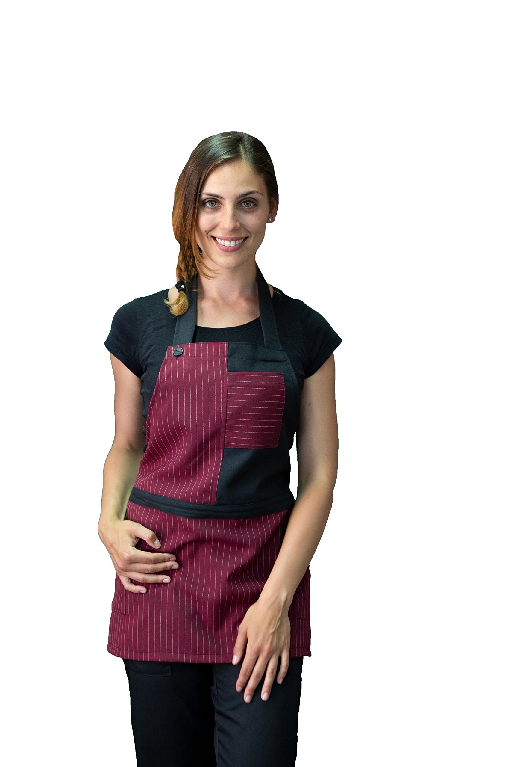 Delantal de Trabajo para Mujer - Uniforme para Barista, Peluquero, Esteticista, Bar, Camarera, Restaurante, Ama de Casa - Made in Italy