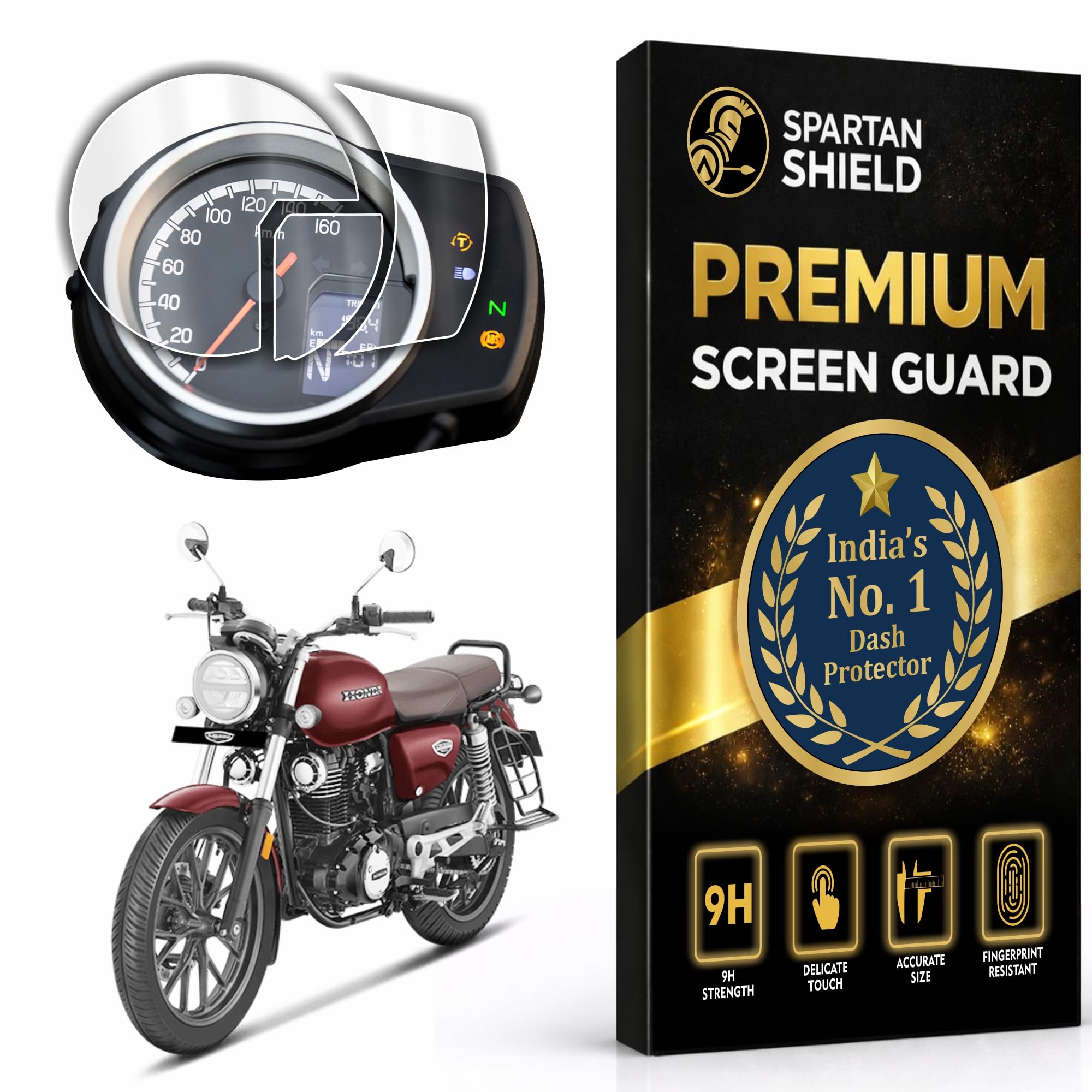 Spartan Shield Digital Meter Screen Guard For HONDA H NESS CB 350 | TFT Instrument Cluster Protector | Anti Scratch | HD Clear | HNESS CB350 Display Speedometer Console Accessory [Not Tempered Glass]-image-41