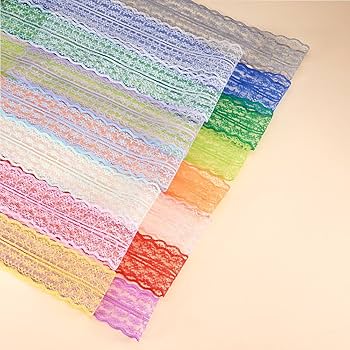 Amazon.co.jp: BENECREAT 15巻き カラフルレースリボン 手芸
