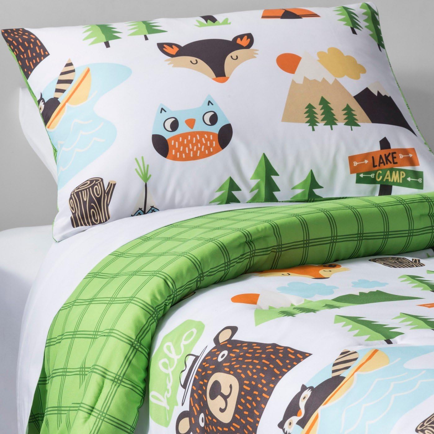 Pillowfort Campfire Critters Comforter Set Full/Queen