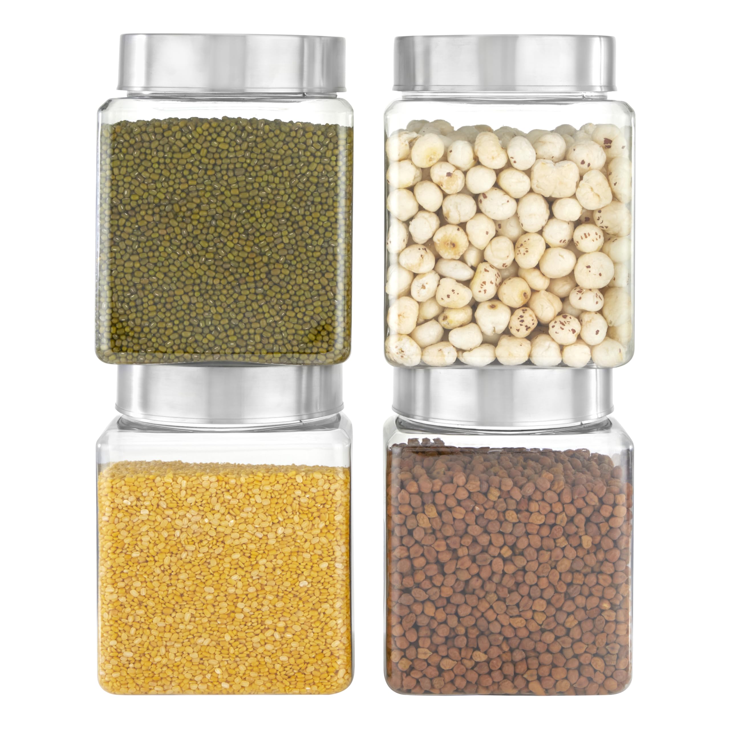 See full amazon price history chart for KOLORR Classic Square Plastic Pet Jar Kitchen Storage Organiser Containers Set Pack Of 4-2700Ml KOLORR Classic Square Plastic Pet Jar Kitchen Storage Organiser Containers Set Pack Of 4-2700Ml (B0CVXGGRK1) Amazon Price History, Amazon Price Tracker