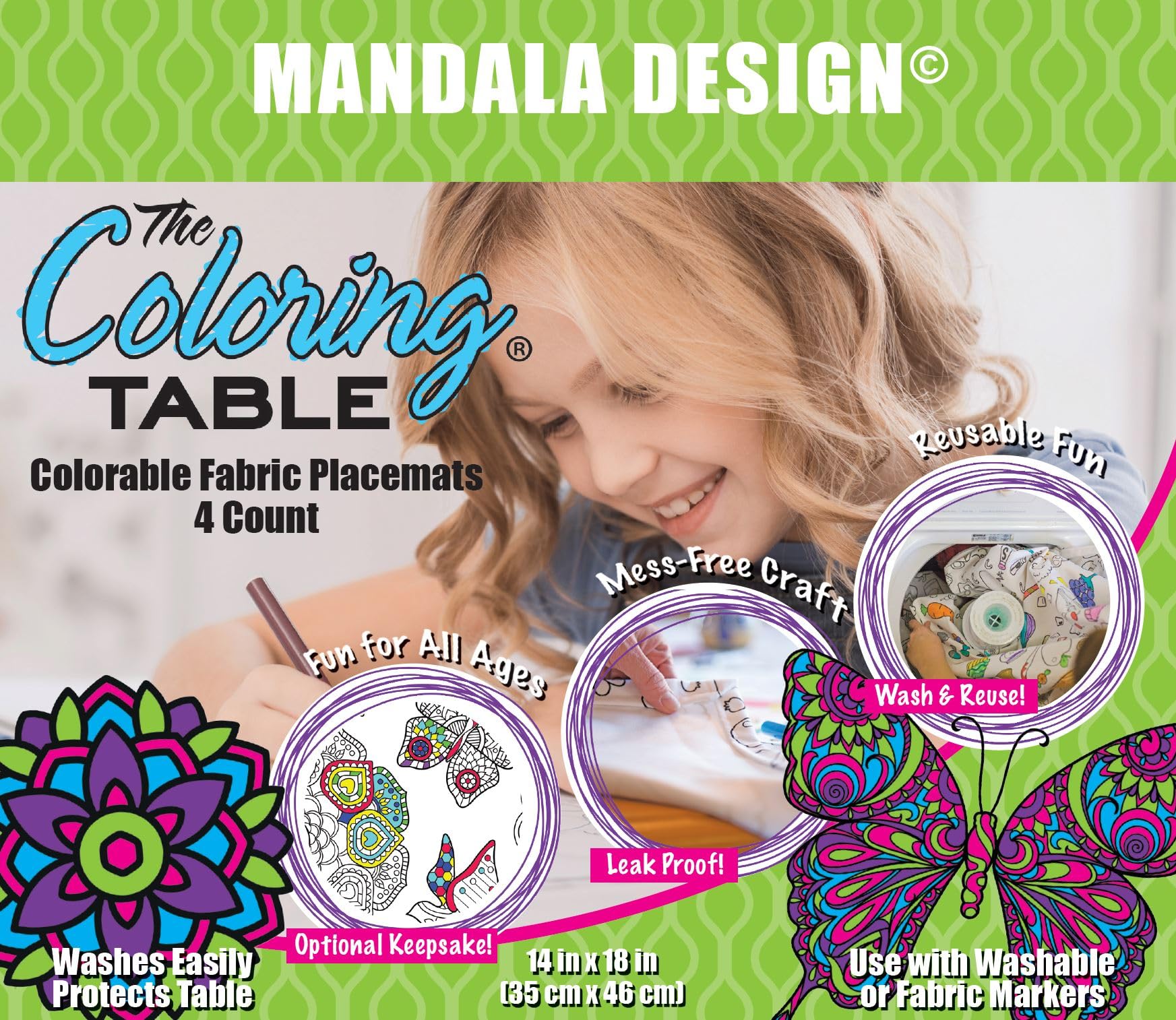 Mandala Design - Set of 4 Placemats (14