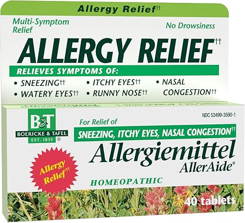 Nature's Way Boericke & Tafel Allergiemittel AllerAide, Alivio de la Alergia††, 40 Tabletas