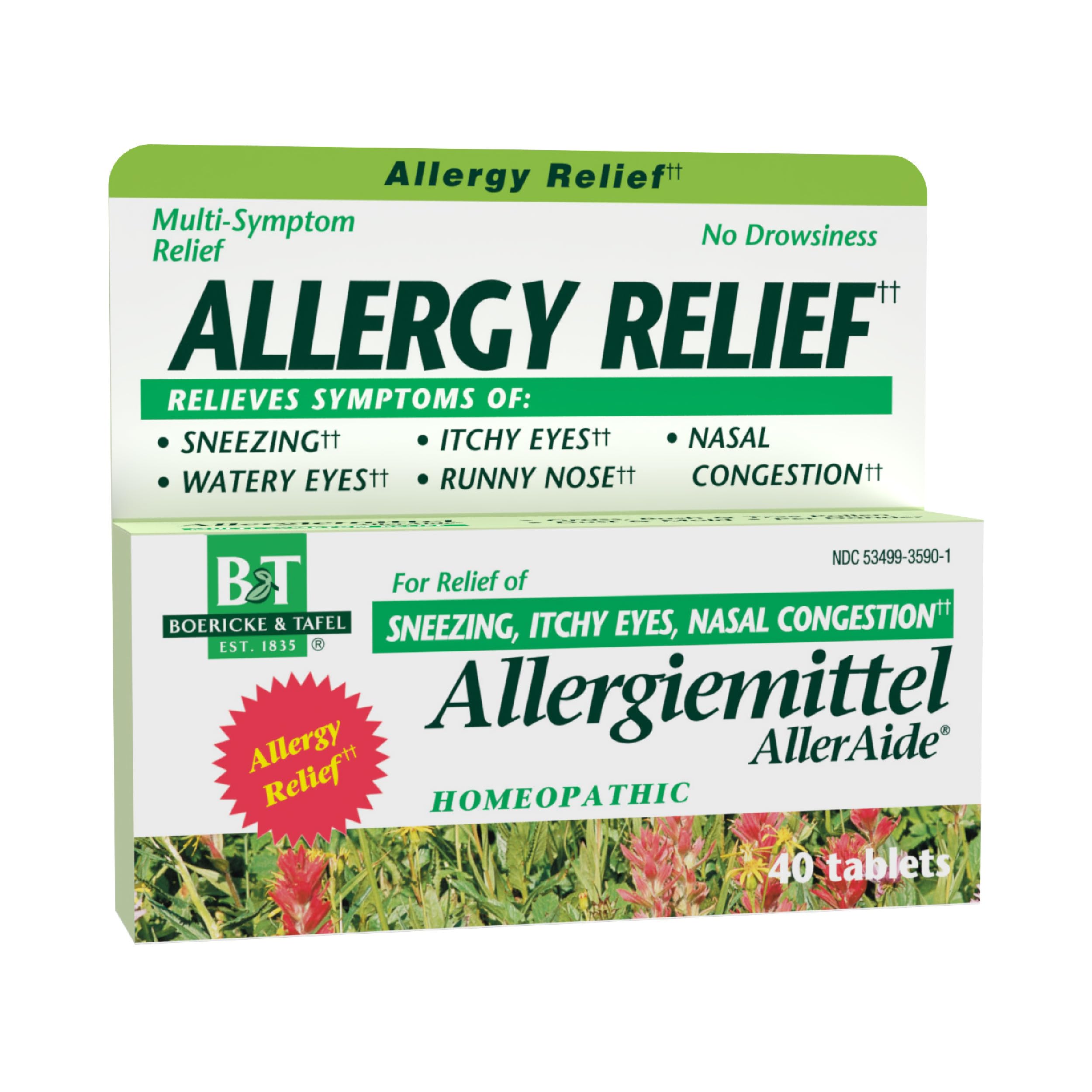 Nature's Way Boericke & Tafel Allergiemittel AllerAide, Allergy Relief††, 40 Tablets