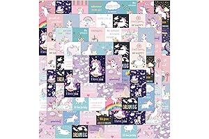 Chinco Cute Unicorn Lunch Box Notes for Kids Girls