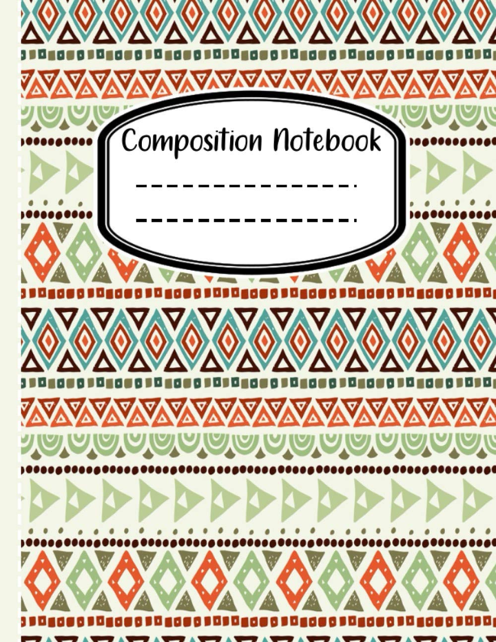 Composition Notebook: Aztec Seamless Pattern