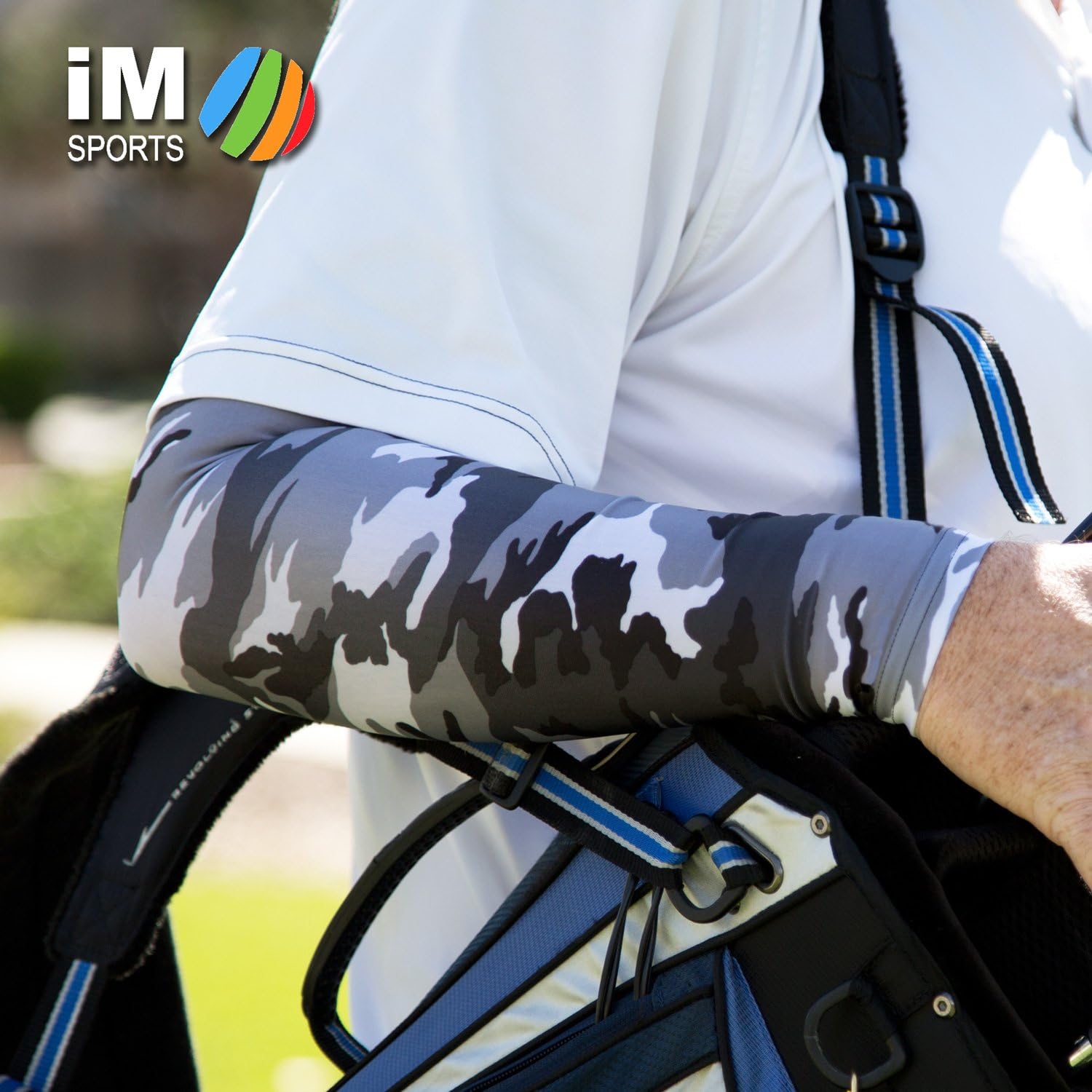 (NW Golf Sleeves Long Driver Golf Sun Sleeves + Blocks 96% UV + Compression + Wick Away Fabric + US Made - (Pair)