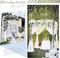 Vista 172 de Tela para envolver arco de boda, 4 paneles de 28 x 20 pies, cortinas de arco de boda rosa para ceremonia, cortinas de tela de gasa para cenador