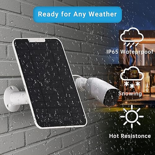 Miniatura 2 de Carga de panel solar de 5 W compatible con Arlo Pro 3Pro 4Pro 5SUltraUltra 2Go 2 Fuente de alimentación continua IP65 resistente a la intemperie con