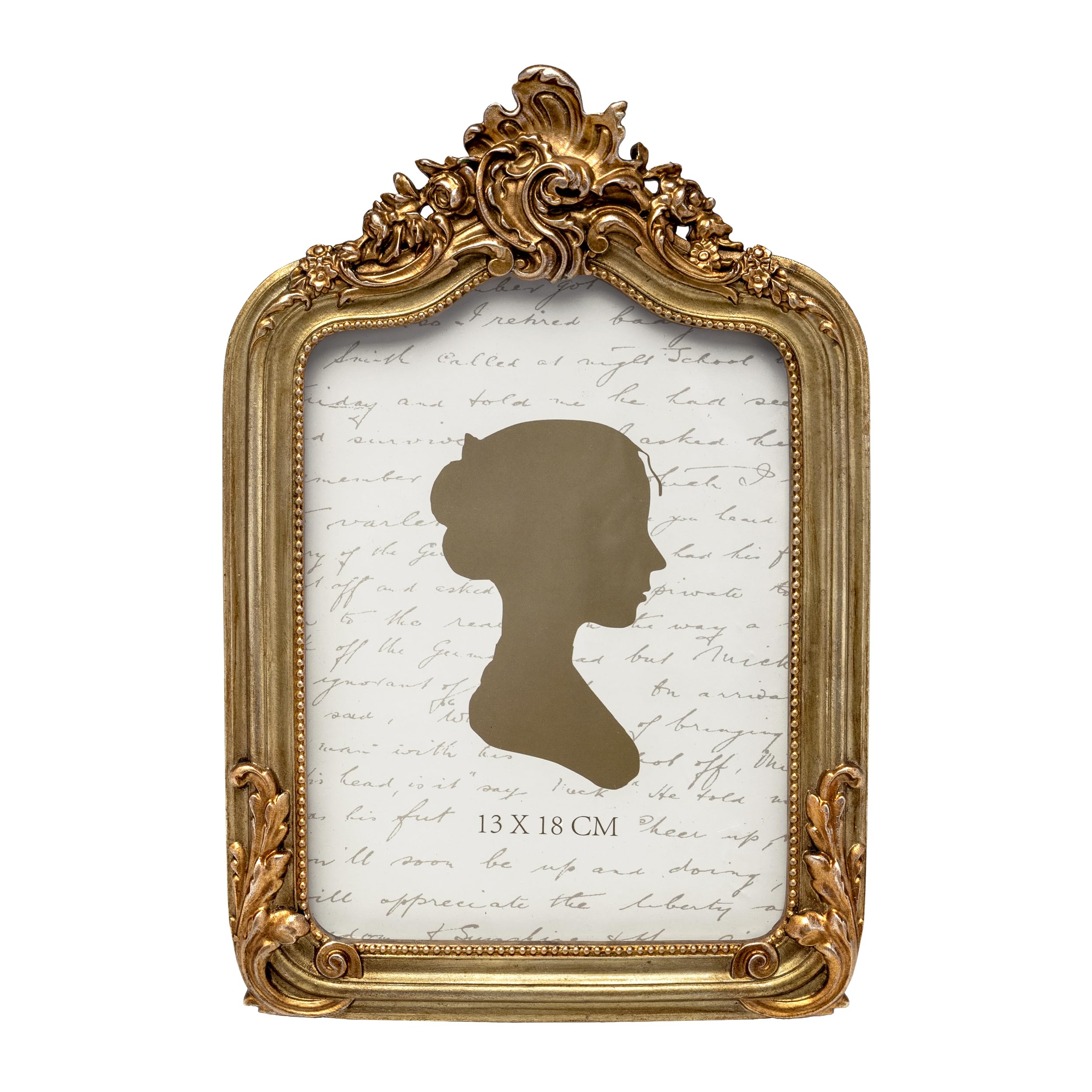 AELS 13 CM x18 CM Vintage Picture Frame, Elegant Antique Photo Frames with Glass Front, Photo Display, Tabletop Wall Hanging, Gift Ideas