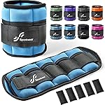 Sportneer Adjustable Ankle Wrist Weights for Men Women Kids, Adjustable Leg & Cuff Weight Straps for Fitness, Walking, Running, Aerobics, Yoga, Gym | 2 lbs for Each Ankle, 1 Pair total weight 4 lbs