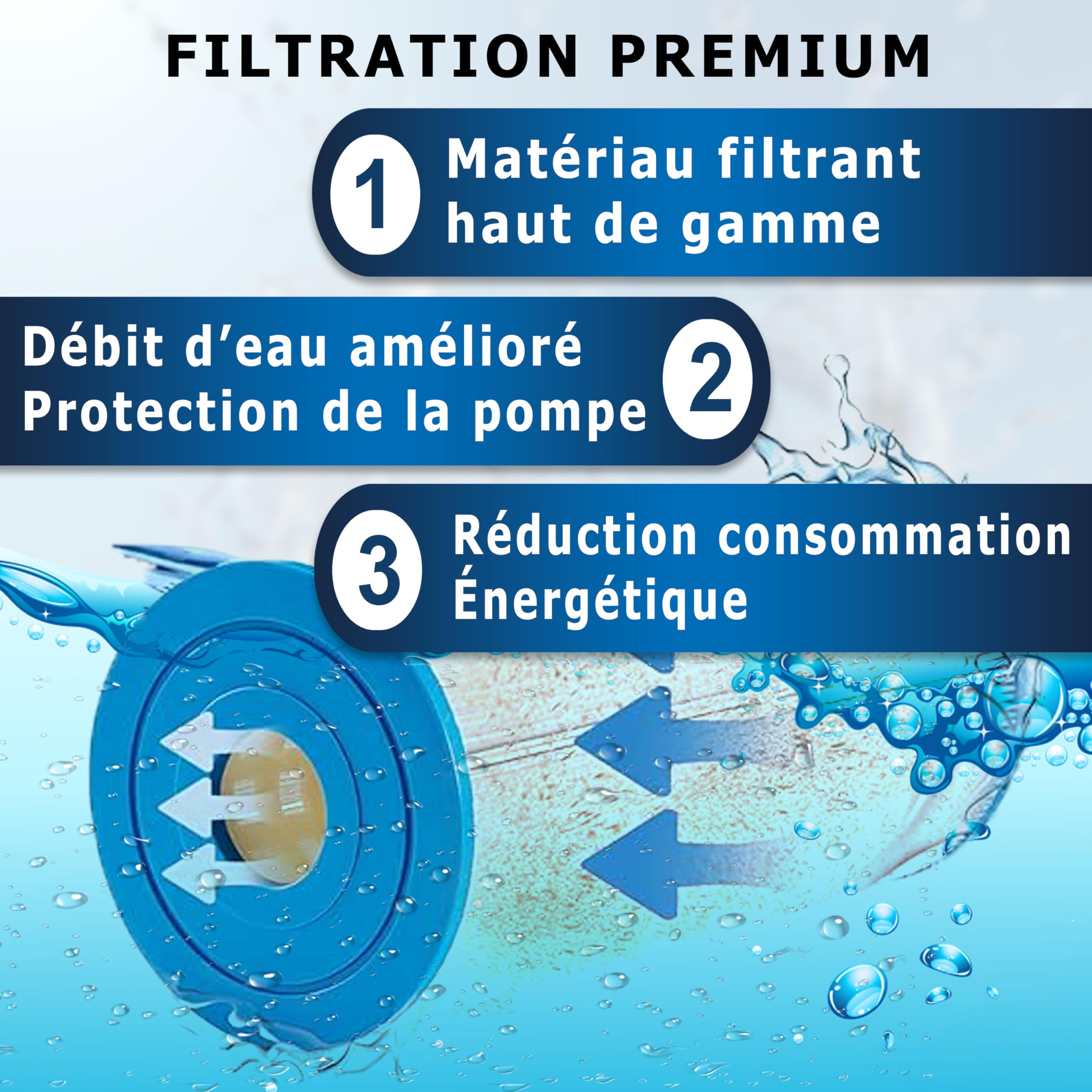 Filtro per piscina compatibile Weltico C7 / 62617 / WELC7