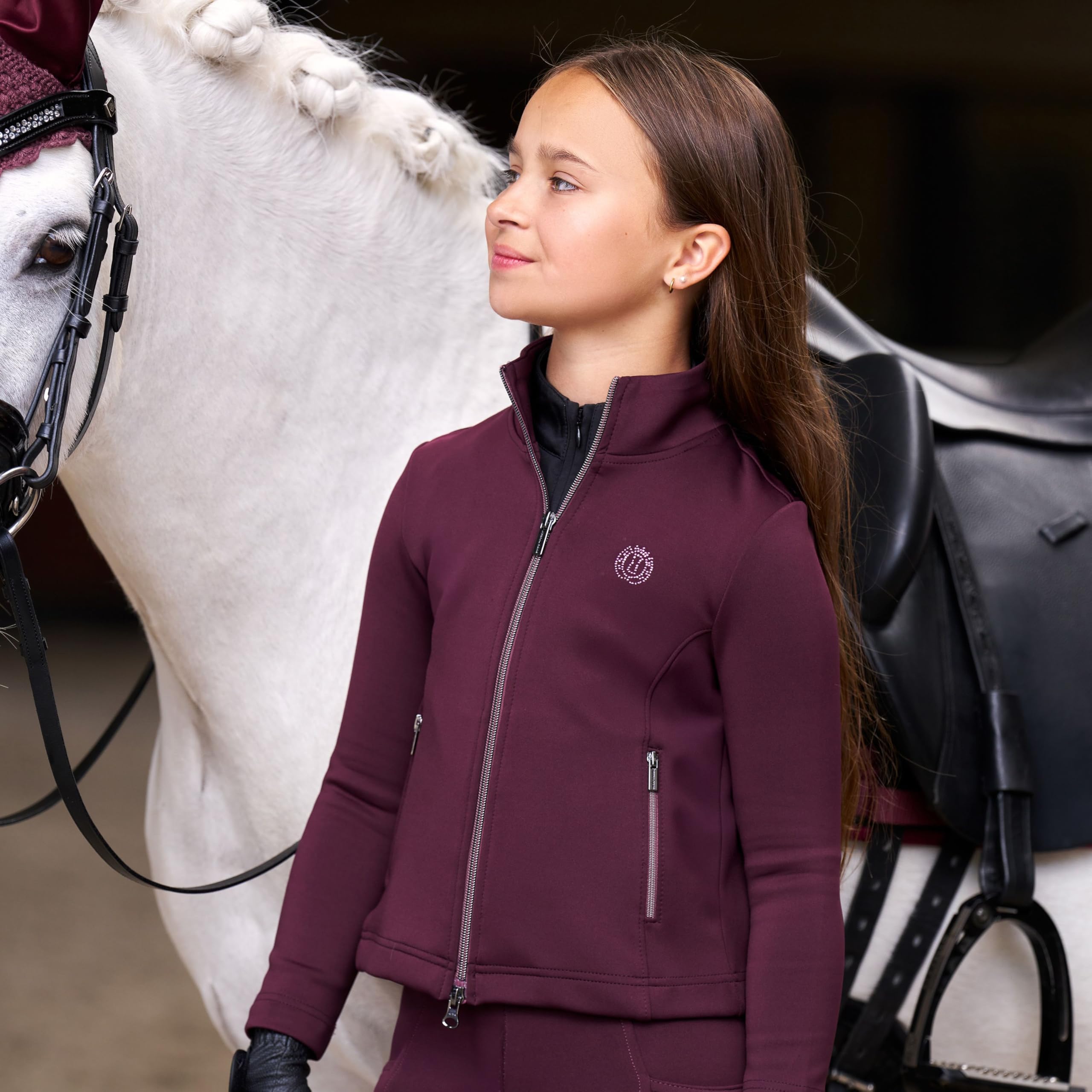 Imperial Riding Kinder Jacke Tech Cardigan IRHCarla Fig