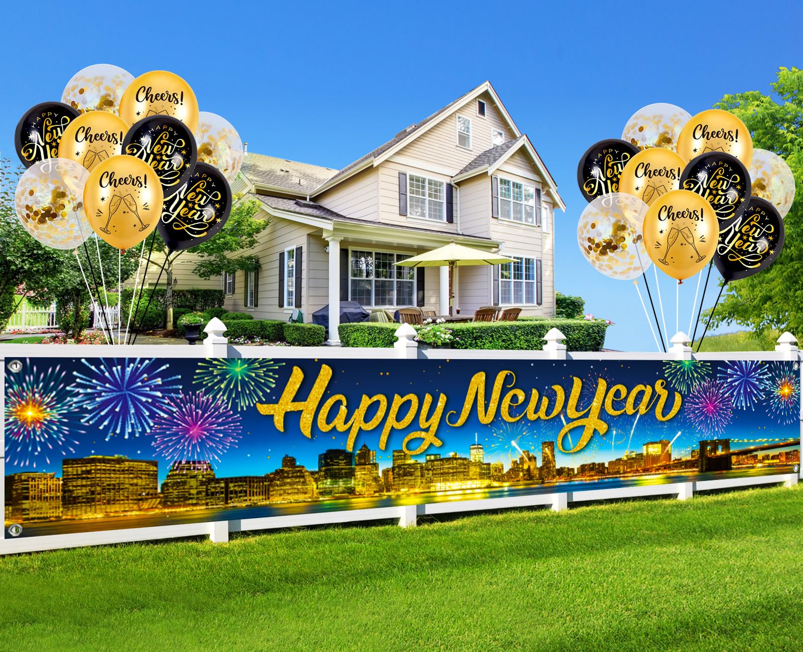 Amazon.com: New Years Decorations 2024, Happy New Year Banner, New