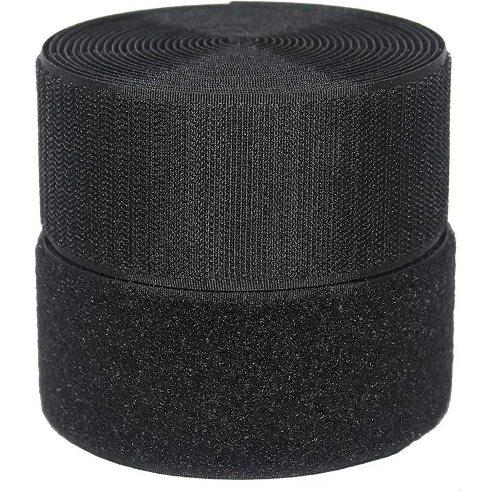 Cinturón reutilizable, 8 Uds 1M coser en tiras de gancho y bucle nailon no adhesivas Multicolor 16-150mm for tela(Black,150mm 1Meter)