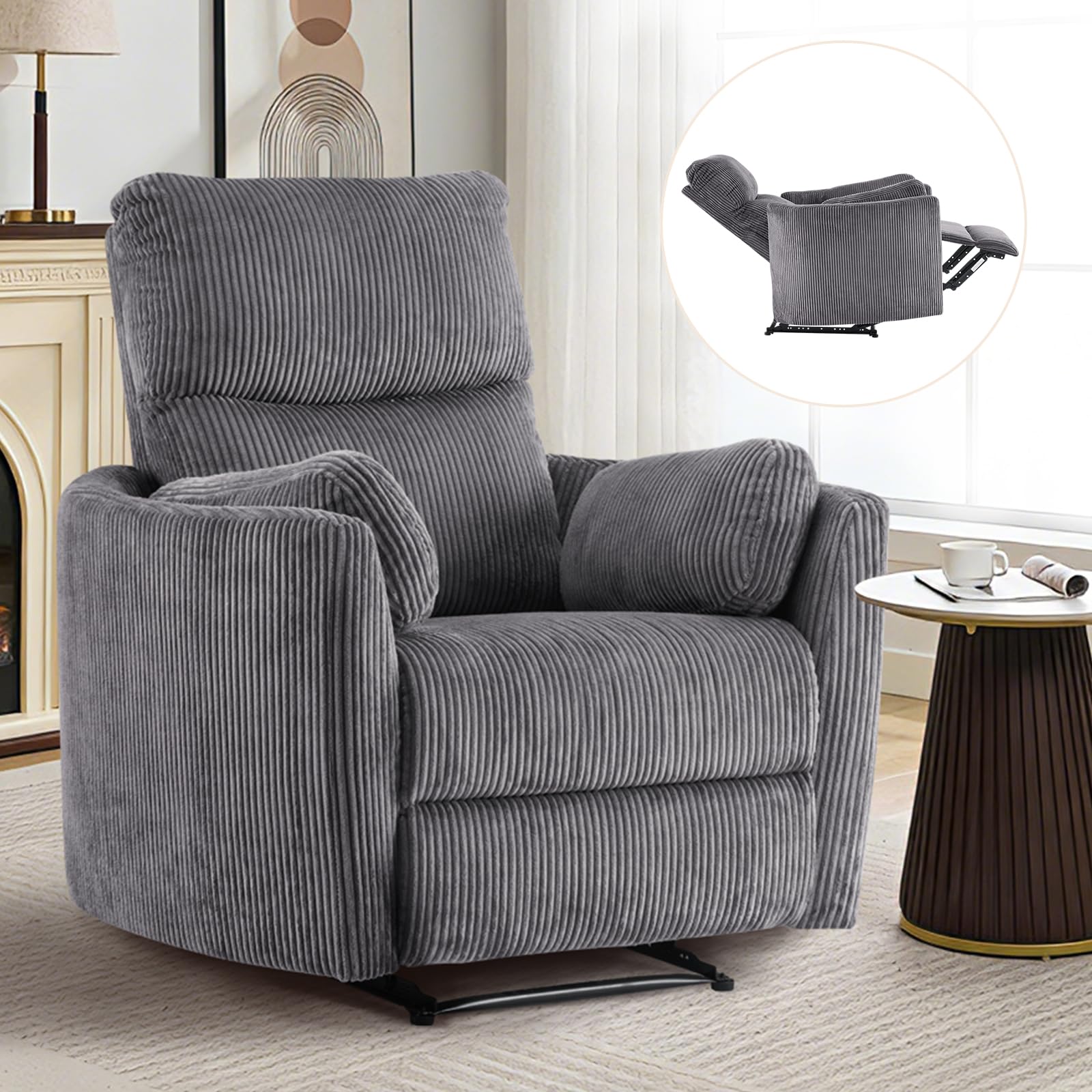 Furnimart Oversized Corduroy Recliner