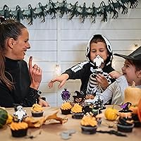 Vista 161 de Rsstarxi Paquete de 36 adornos para cupcakes de Halloween, bruja, fantasma, magdalenas, murciélagos, arañas, gatos, decoración de pasteles