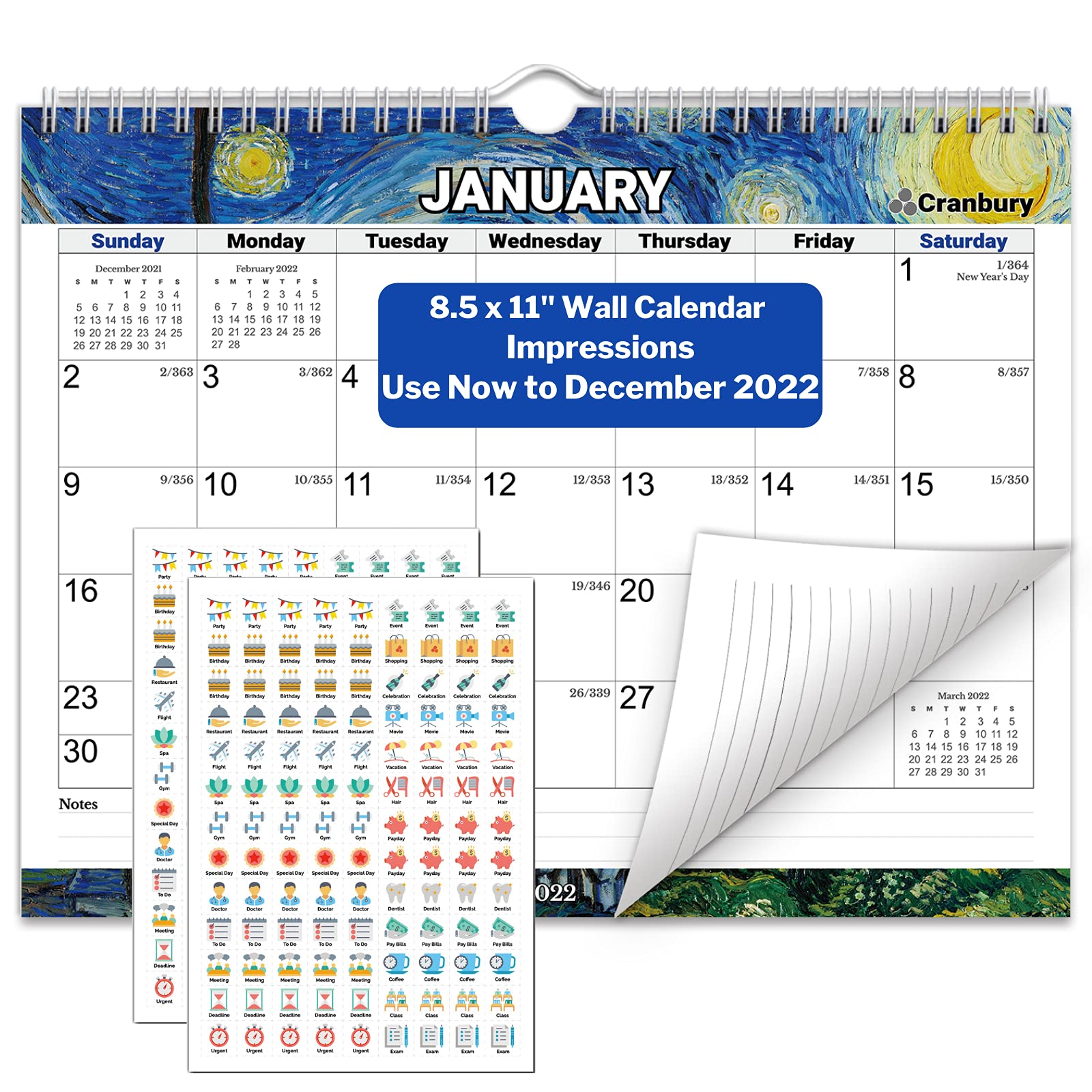 CRANBURY 8 5x11 Wall Calendar 2022 Impressions Use Small Calendar cranbury-8-5x11-wall-calendar-2022-impressions-use-small-calendar