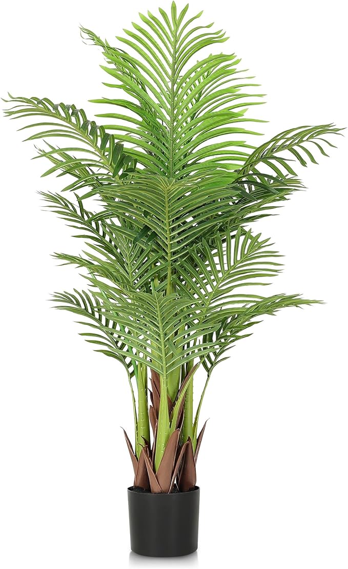 YITAHOME 4FT Tall Artificial Palm Tree, Faux Tree Fake